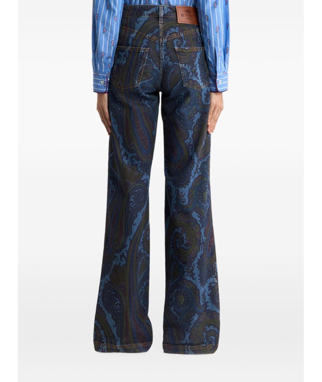 ETRO Синие хлопковые прямые джинсы, фото 5