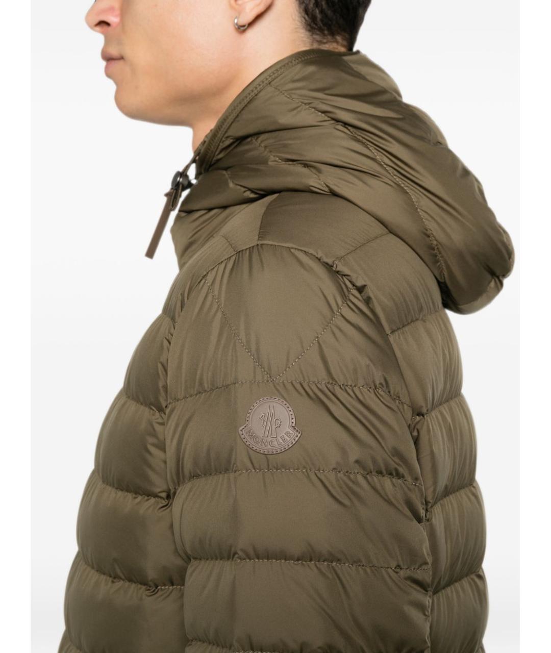 MONCLER Хаки полиамидовая куртка, фото 4