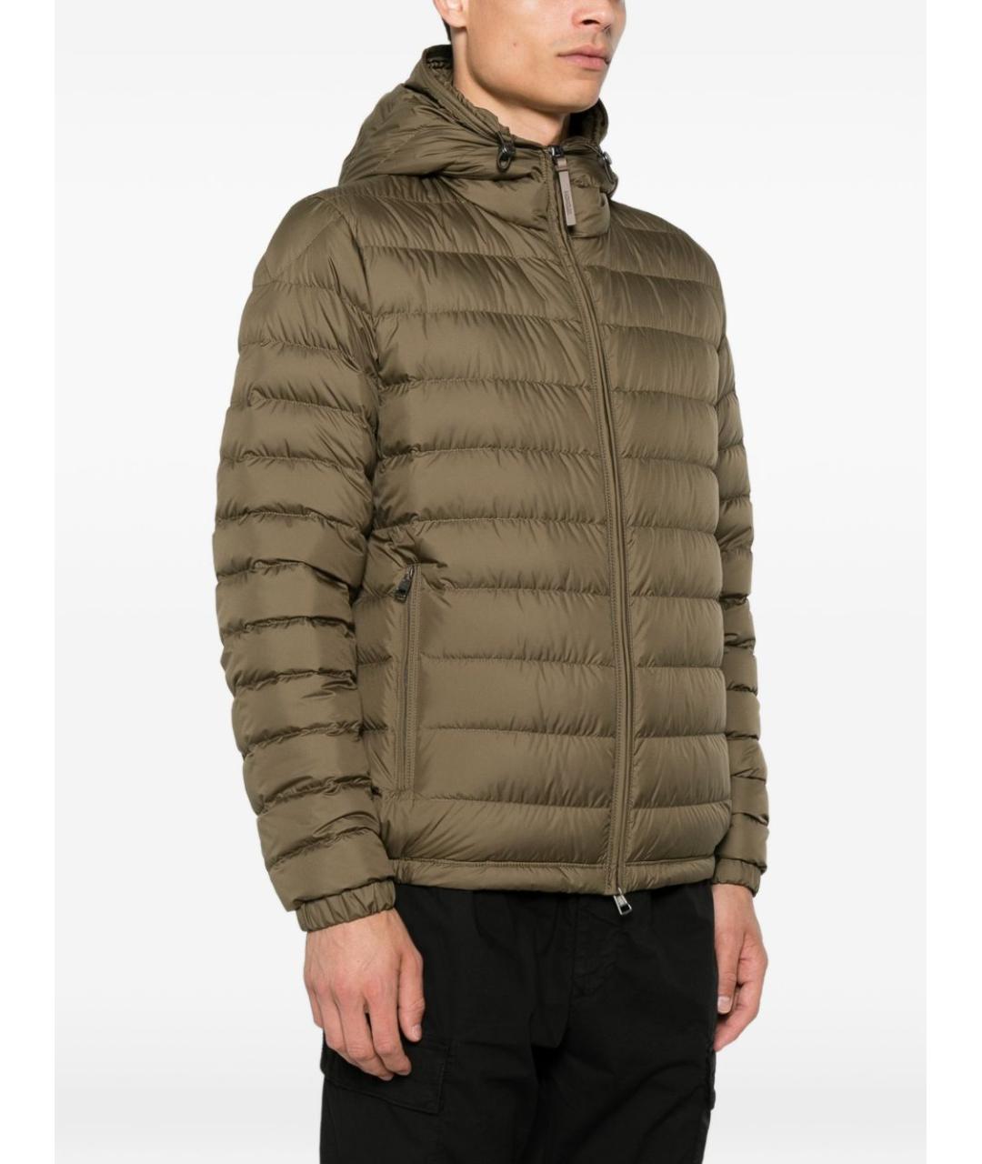 MONCLER Хаки полиамидовая куртка, фото 3