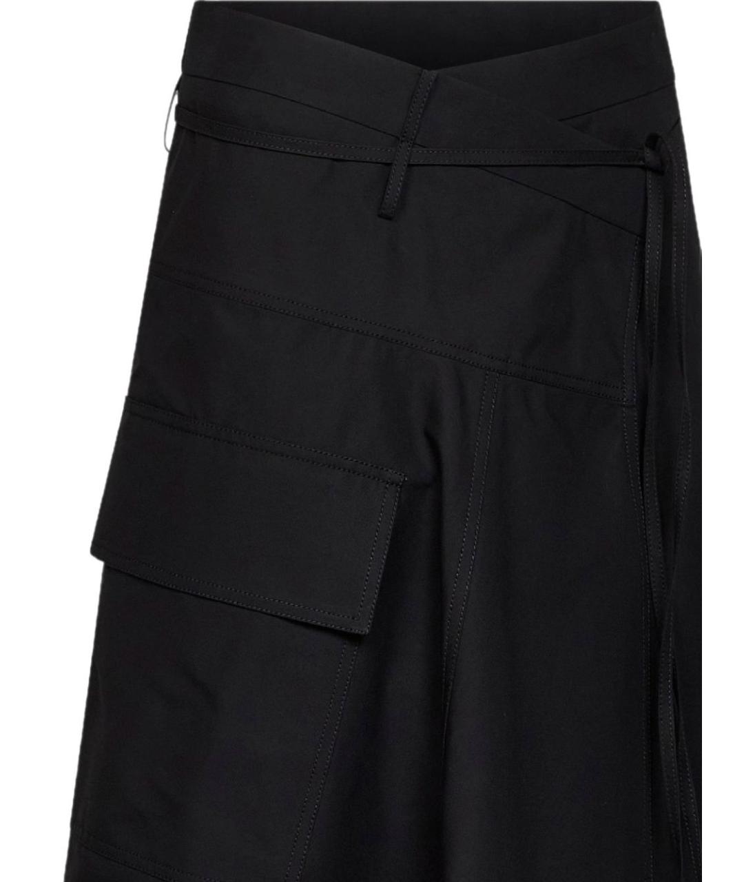 BOTTEGA VENETA Черная хлопковая юбка миди, фото 2