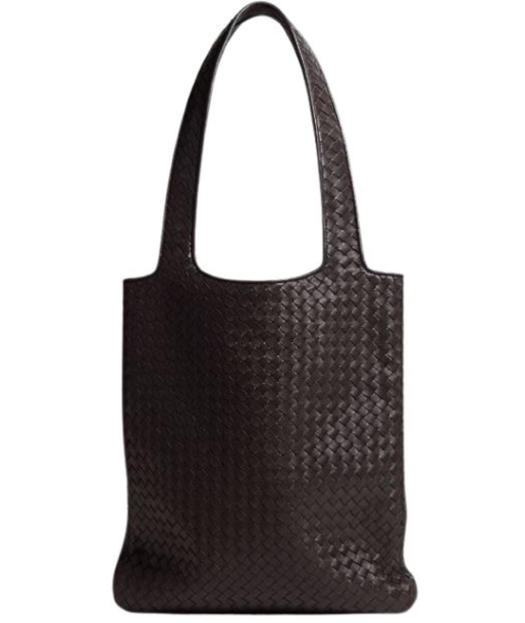 BOTTEGA VENETA Коричневая кожаная сумка тоут, фото 1
