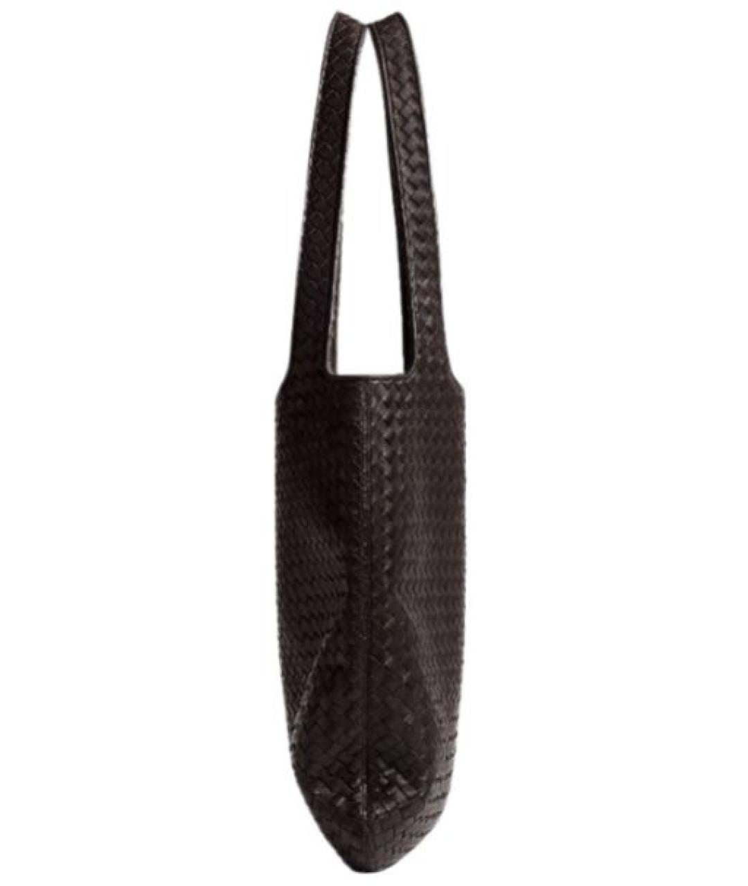 BOTTEGA VENETA Коричневая кожаная сумка тоут, фото 2