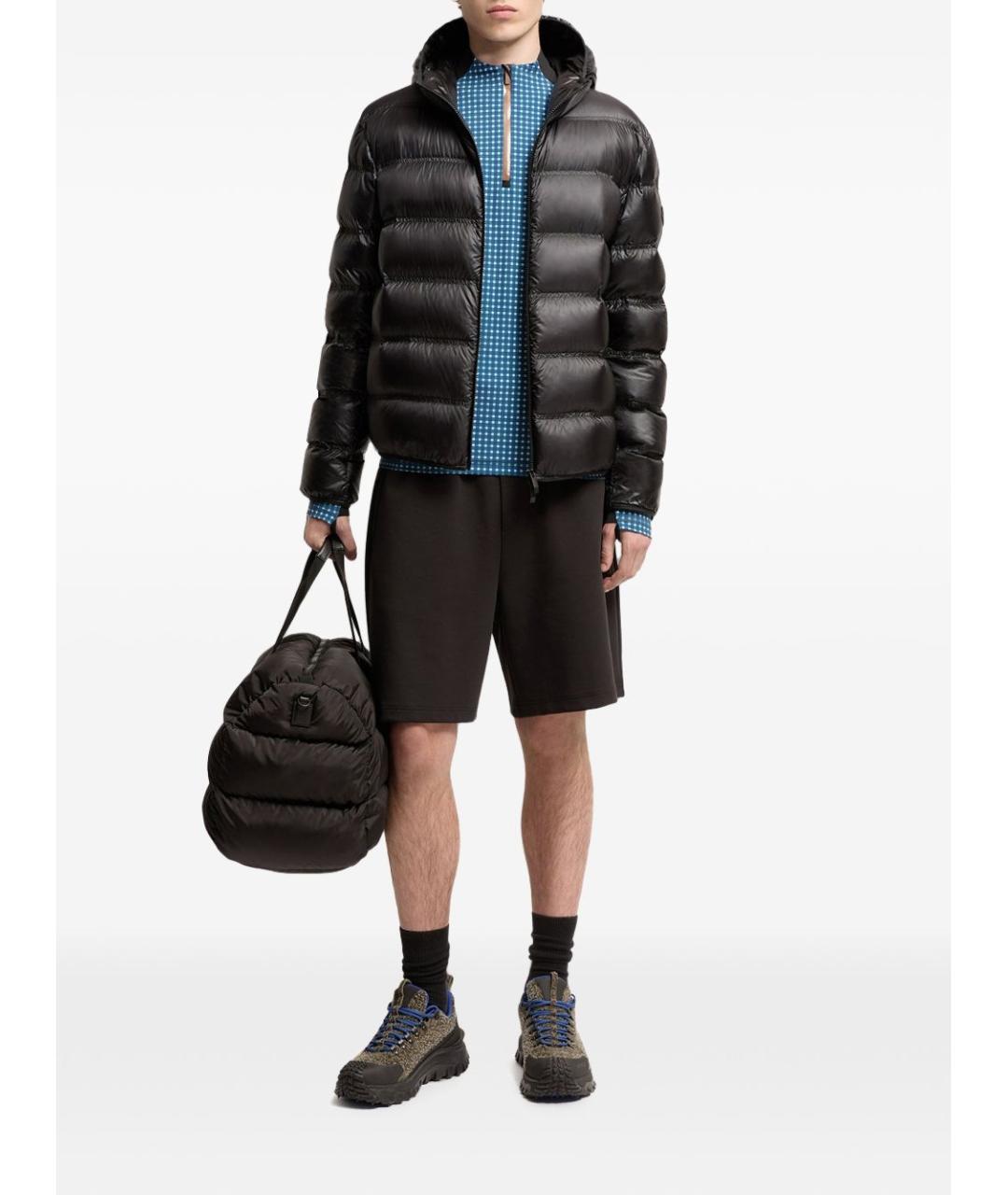 MONCLER Черная полиамидовая куртка, фото 2