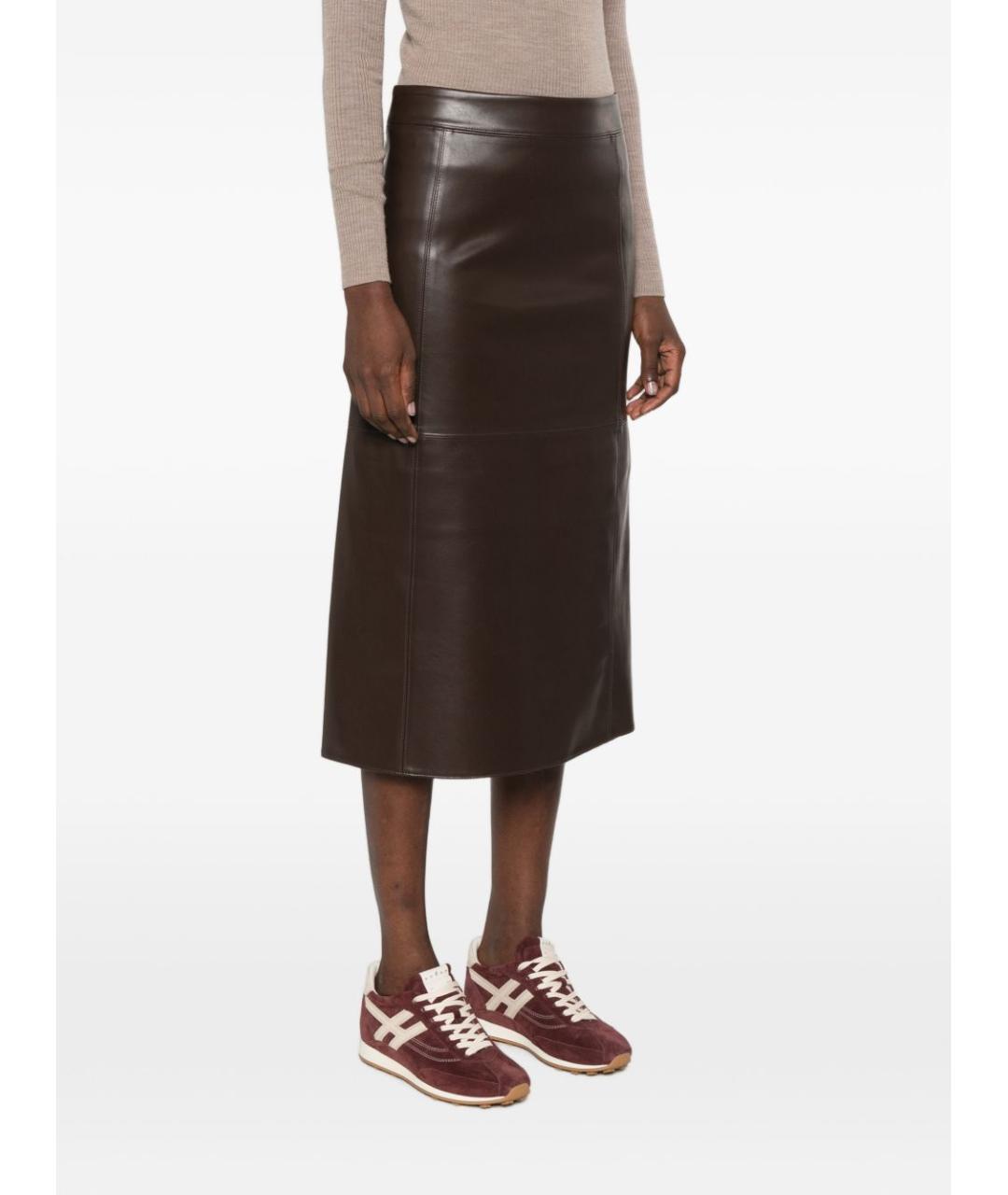 'S MAX MARA Коричневая юбка миди, фото 4