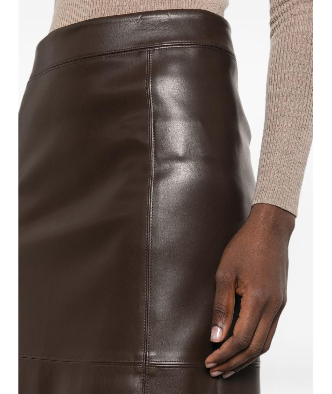 'S MAX MARA Коричневая юбка миди, фото 3