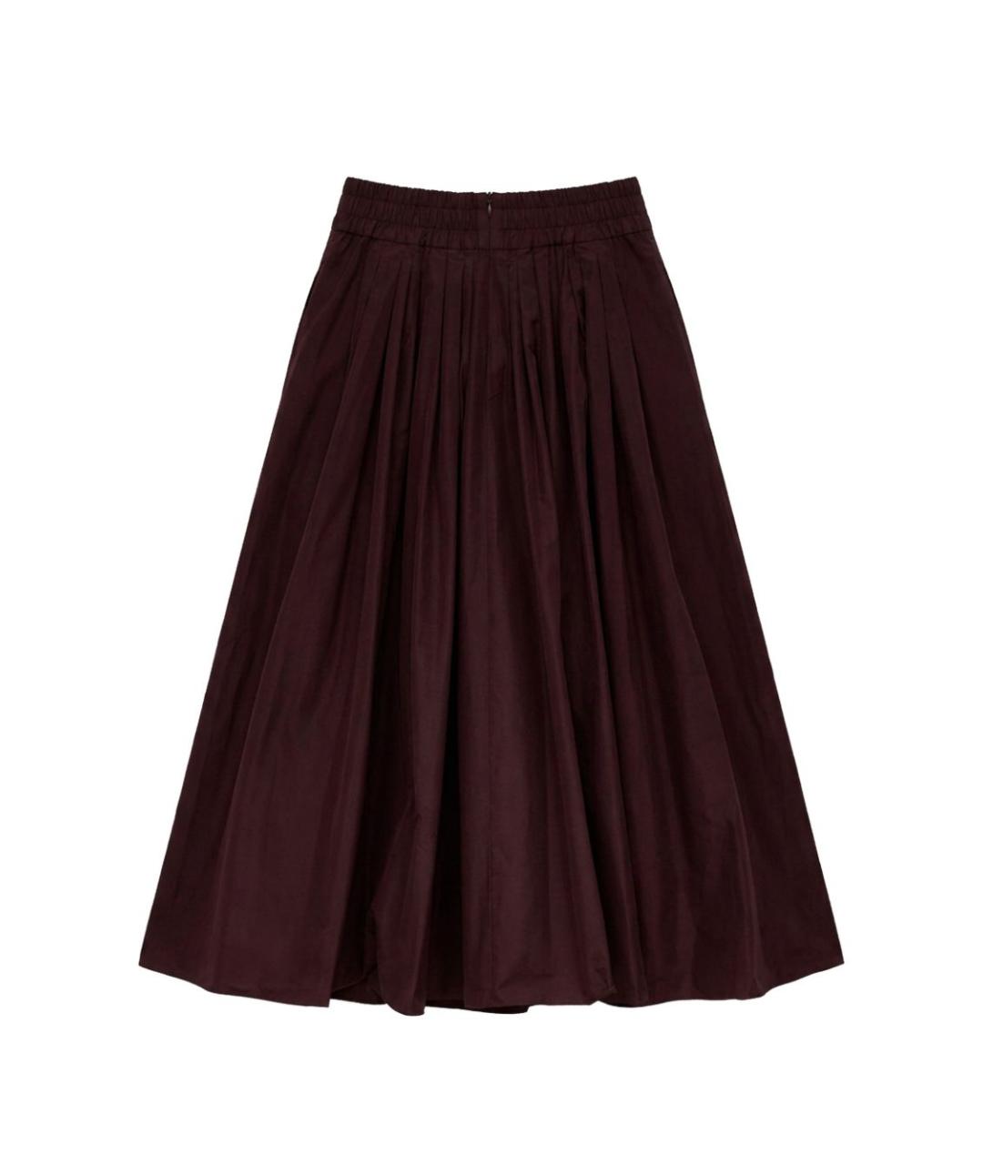 'S MAX MARA Бордовая юбка миди, фото 3
