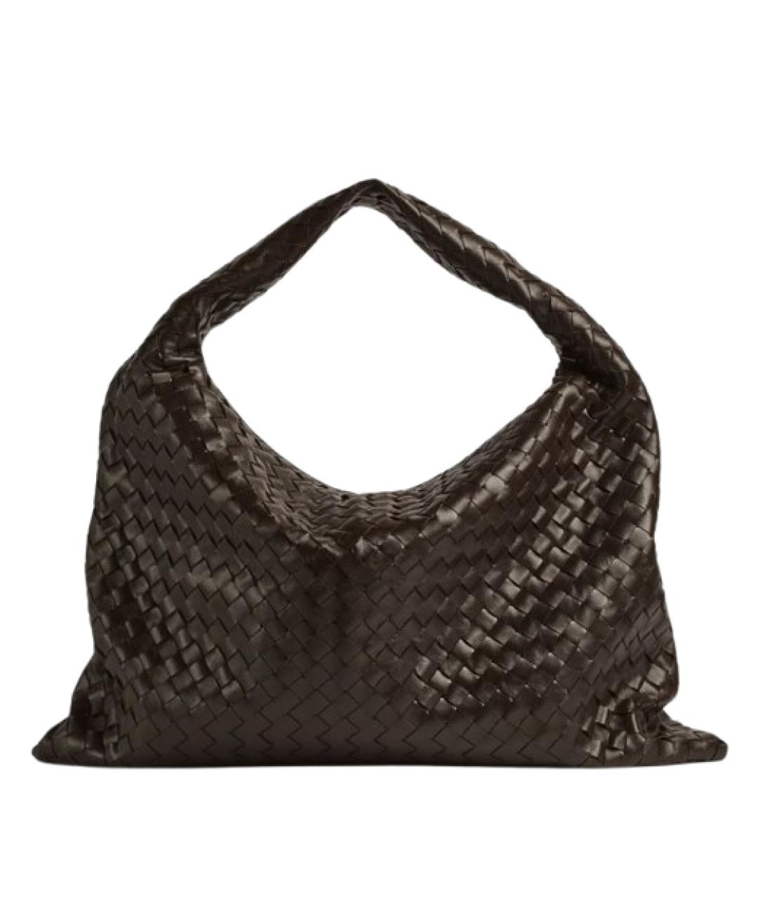 BOTTEGA VENETA Коричневая кожаная сумка с короткими ручками, фото 2