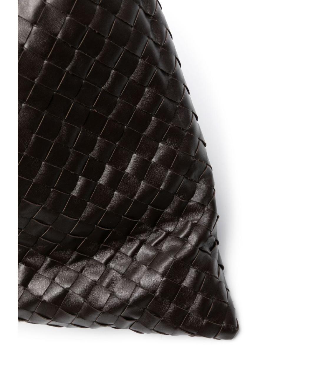 BOTTEGA VENETA Коричневая кожаная сумка с короткими ручками, фото 4