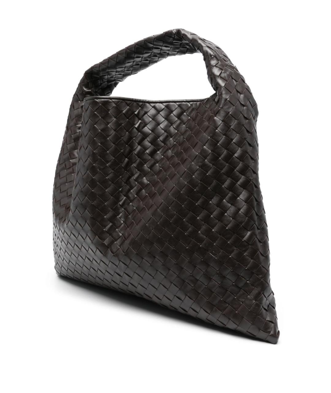 BOTTEGA VENETA Коричневая кожаная сумка с короткими ручками, фото 6