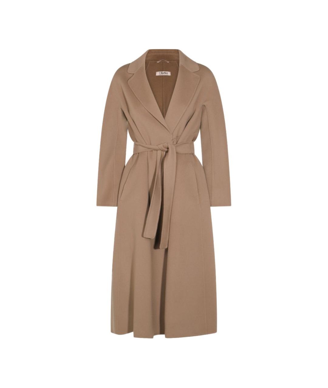 'S MAX MARA Бежевое шерстяное пальто, фото 1