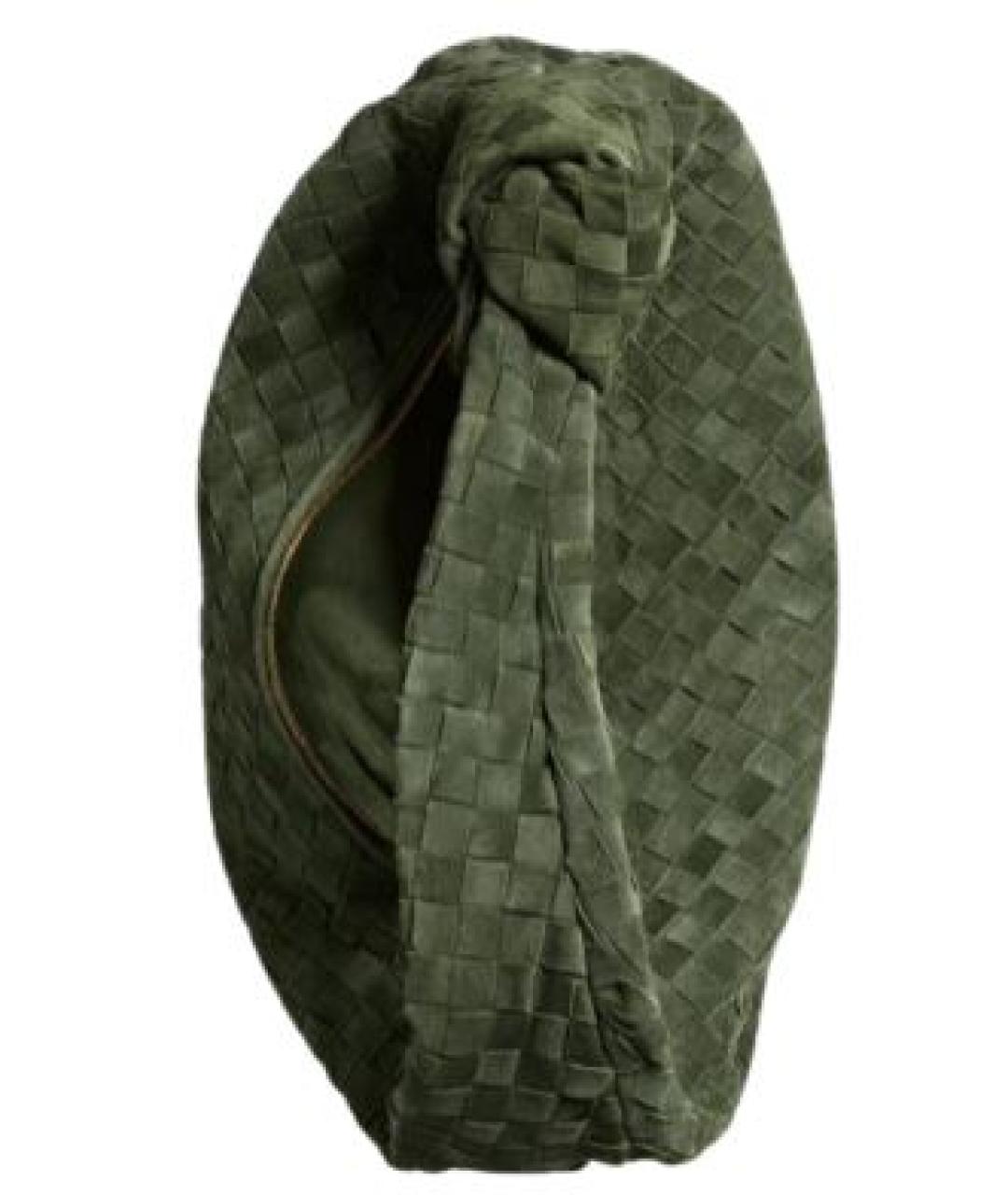 BOTTEGA VENETA Зеленая замшевая сумка с короткими ручками, фото 2
