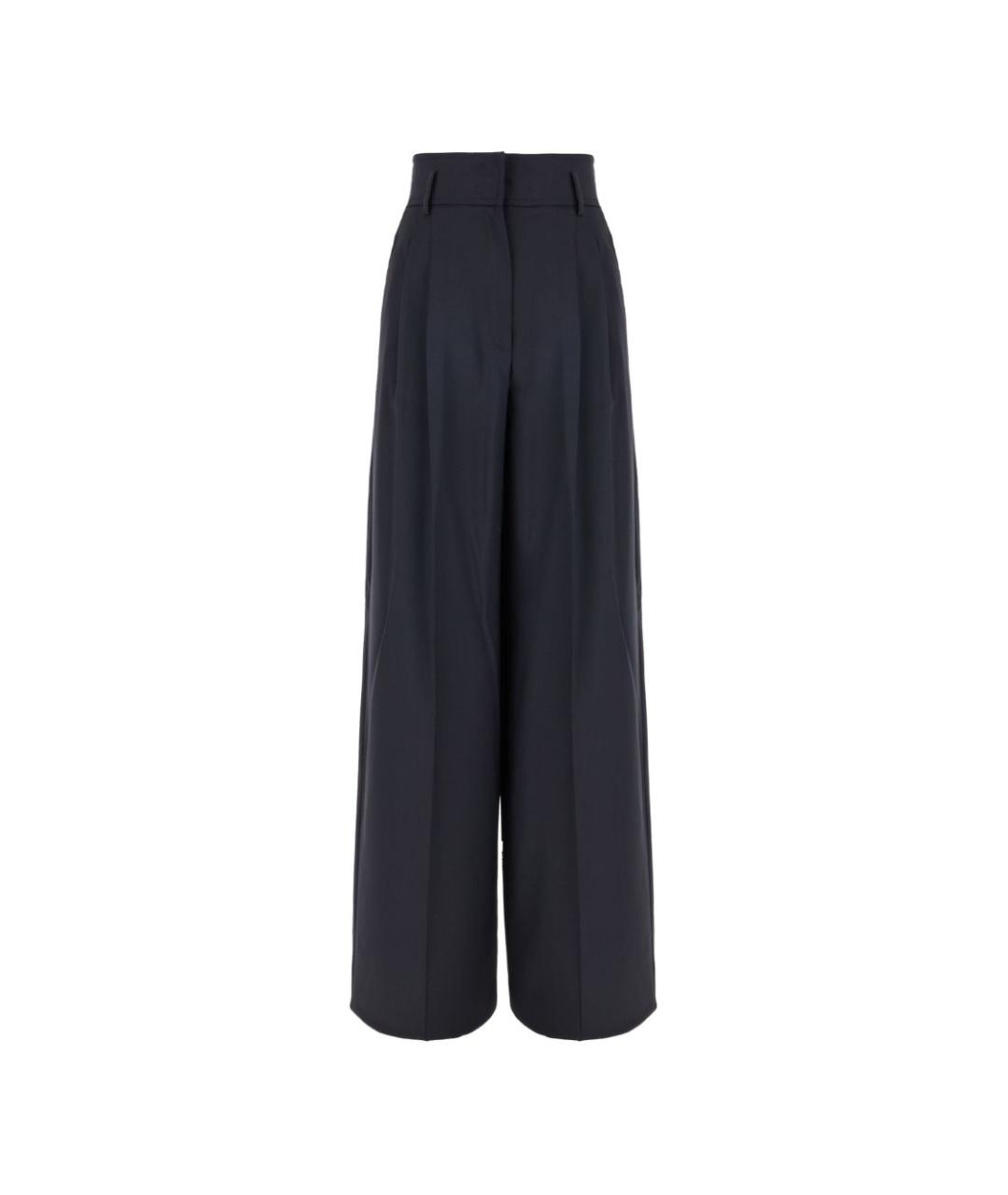 MAX MARA STUDIO Синие прямые брюки, фото 1
