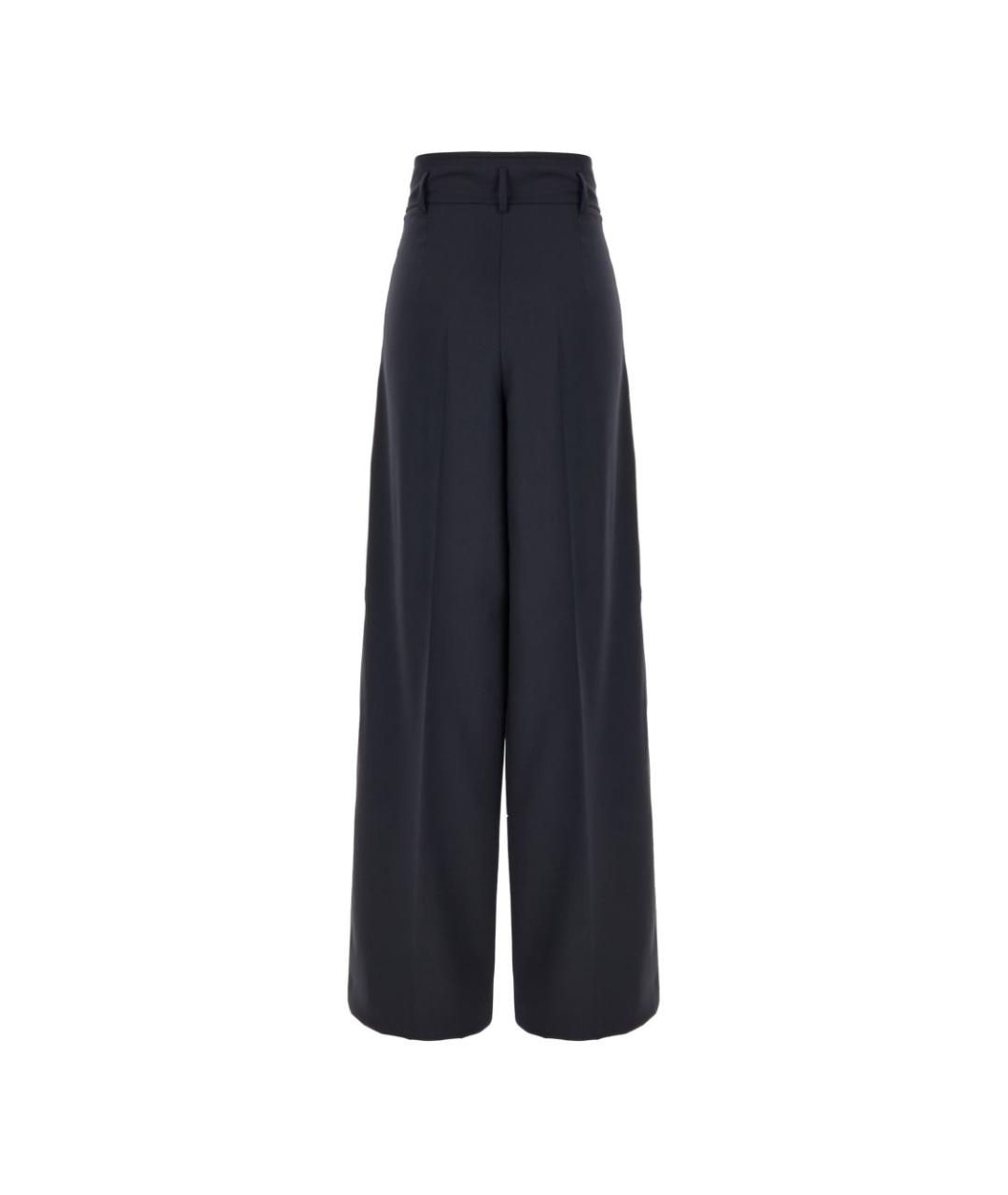 MAX MARA STUDIO Синие прямые брюки, фото 2