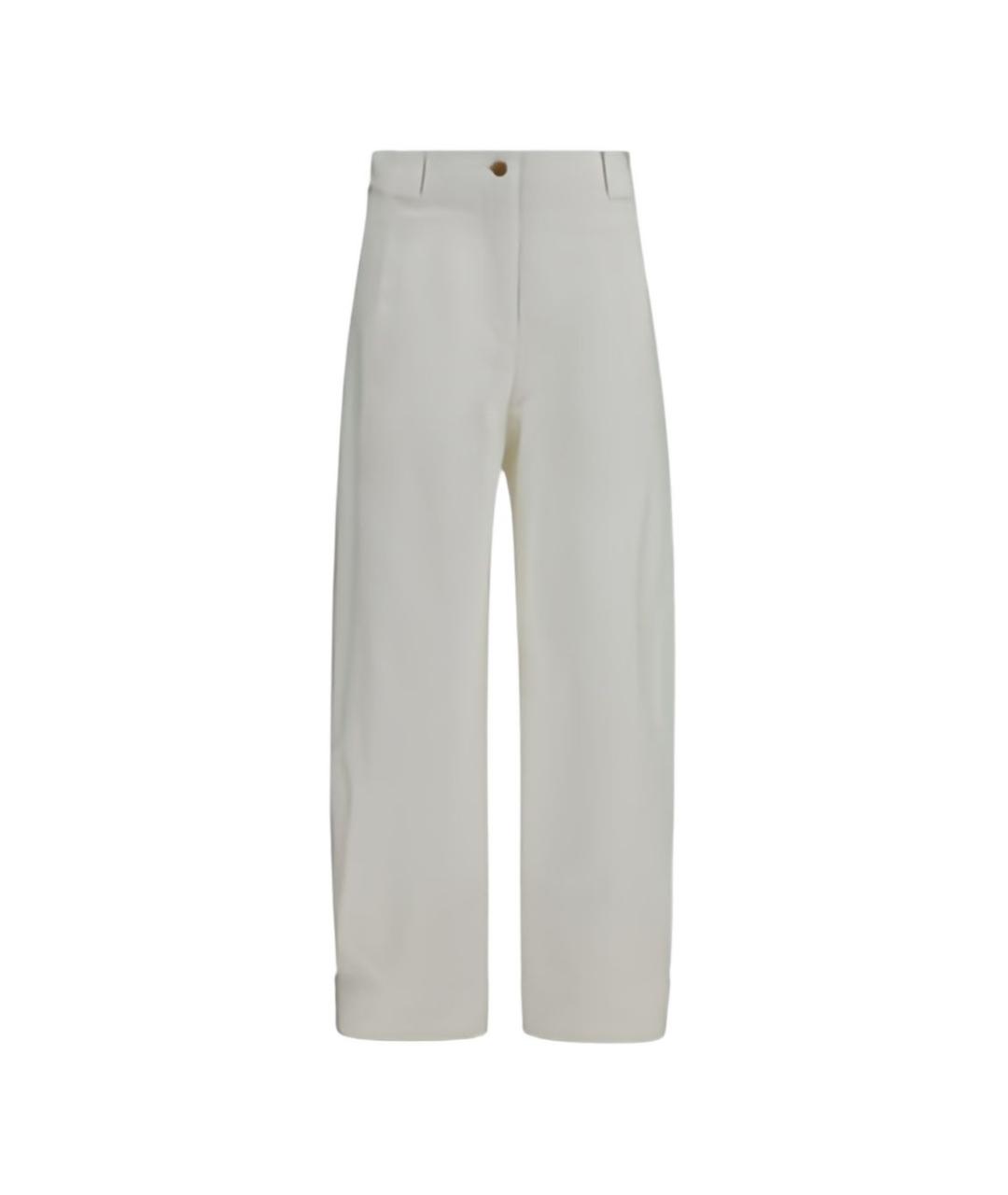MAX MARA Белые прямые брюки, фото 1
