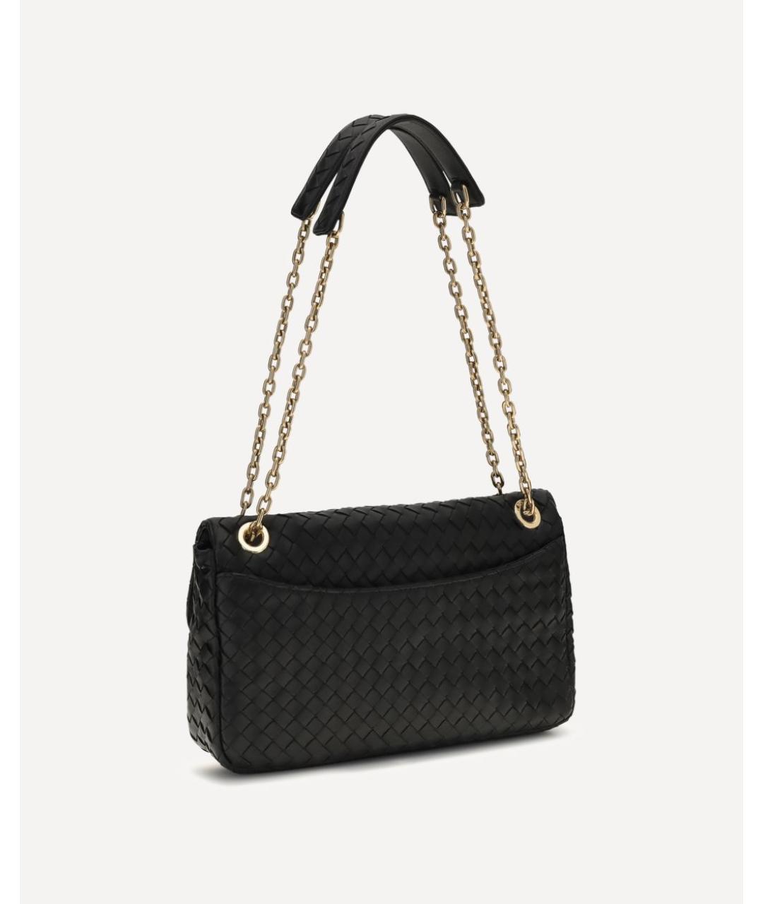 BOTTEGA VENETA Черная кожаная сумка через плечо, фото 3