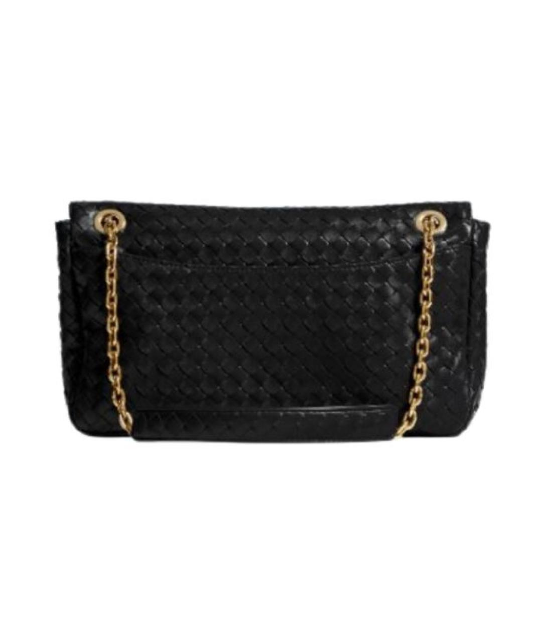 BOTTEGA VENETA Черная кожаная сумка через плечо, фото 2
