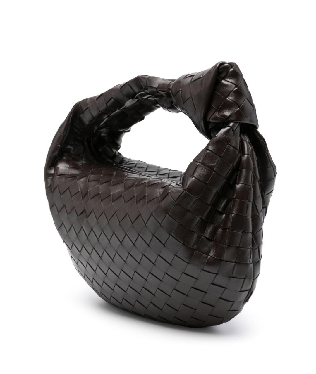 BOTTEGA VENETA Коричневая кожаная сумка с короткими ручками, фото 3