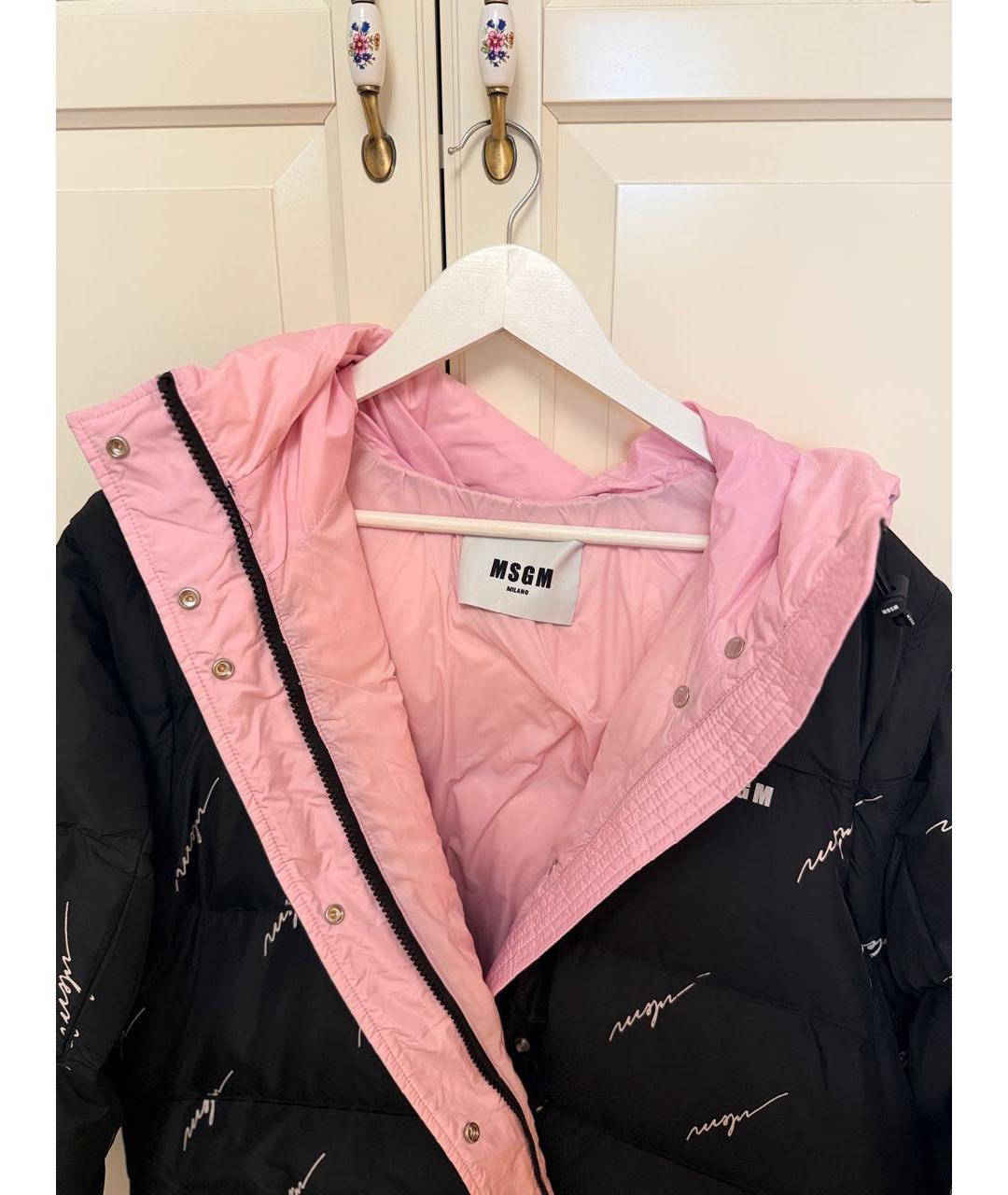 MSGM Черная полиэстеровая куртка, фото 4