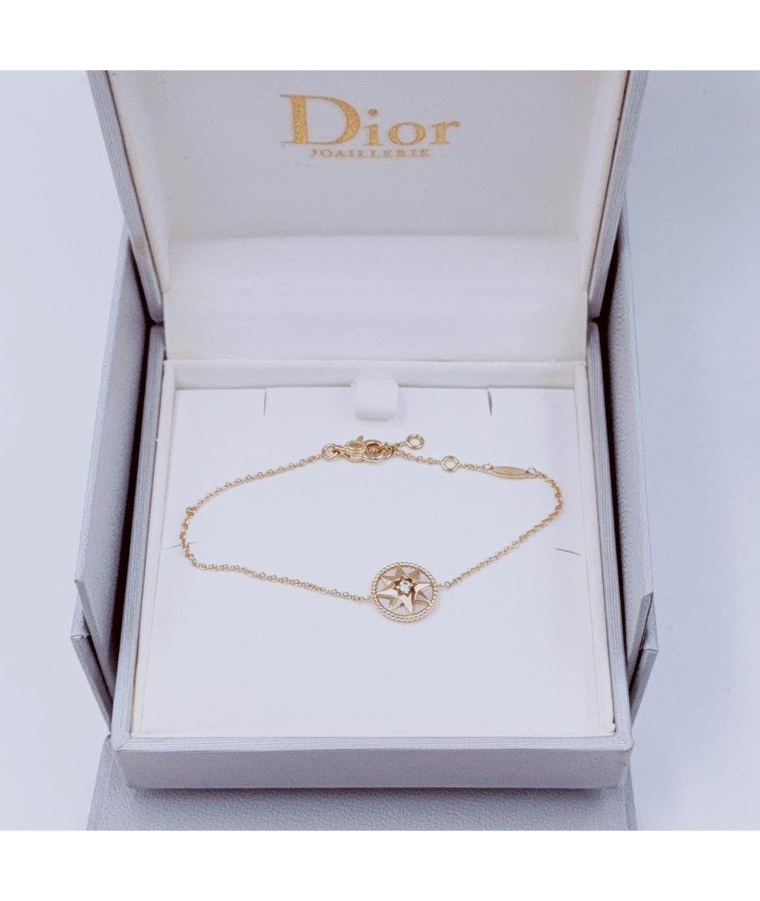CHRISTIAN DIOR Белый браслет из желтого золота, фото 6