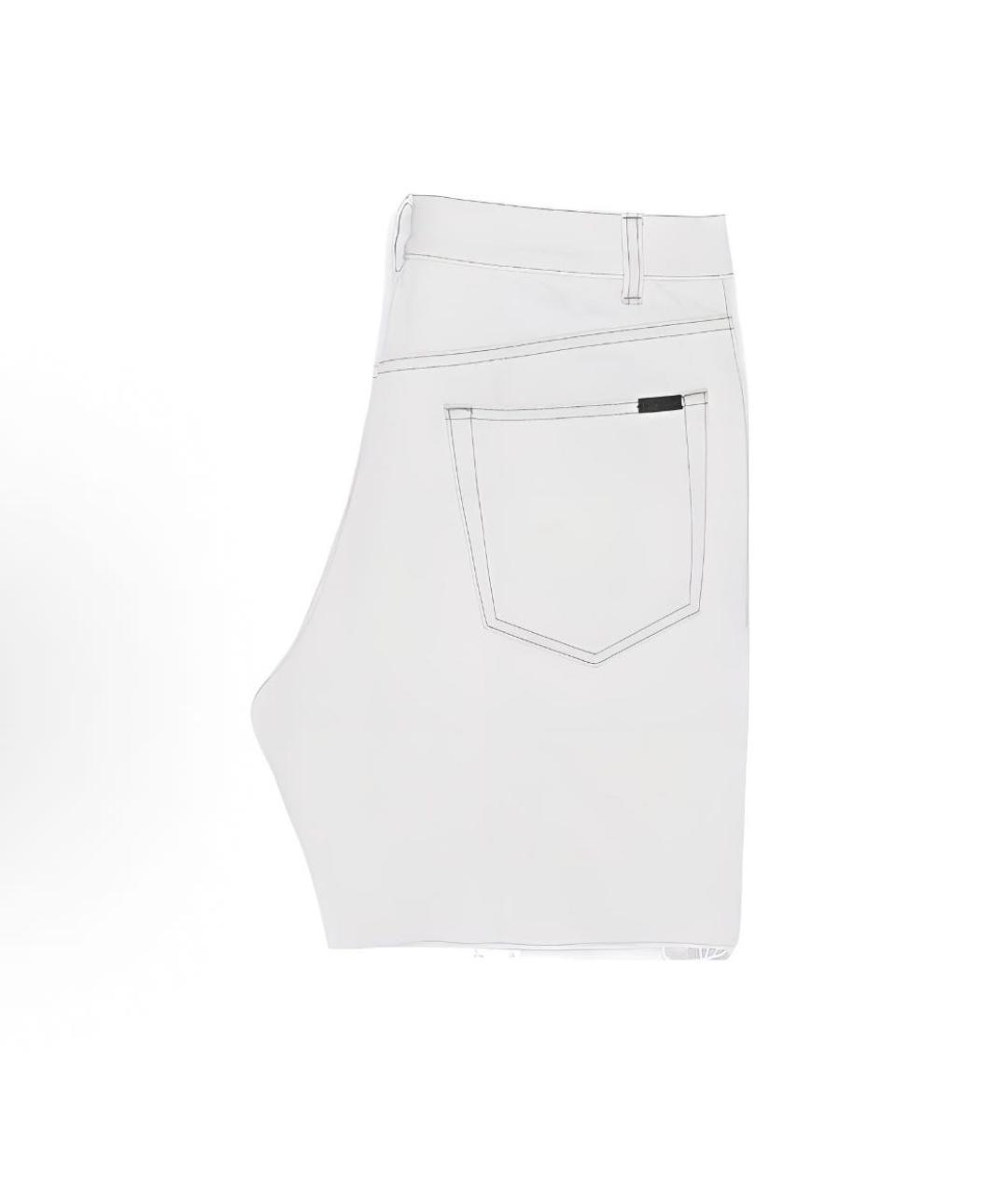 SAINT LAURENT Белые хлопковые шорты, фото 2
