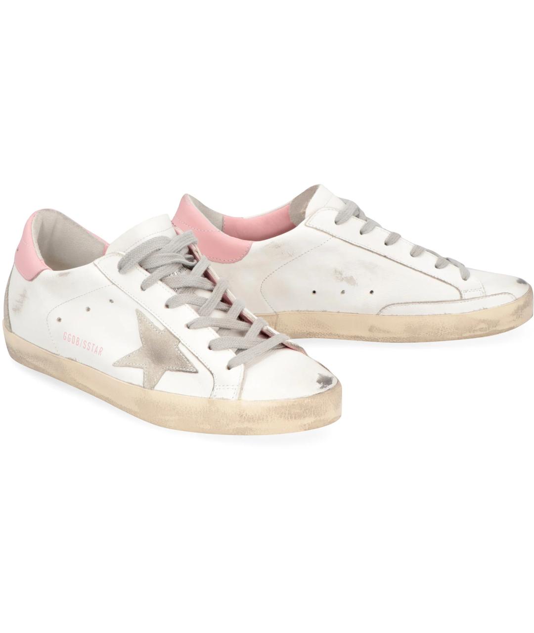 GOLDEN GOOSE Белые кожаные кеды, фото 2