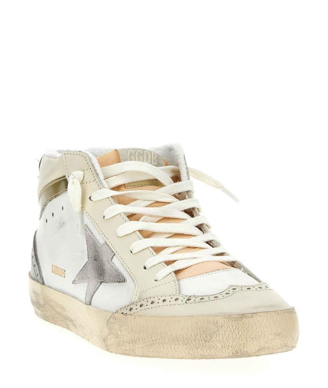 GOLDEN GOOSE Бежевые кожаные кеды, фото 2