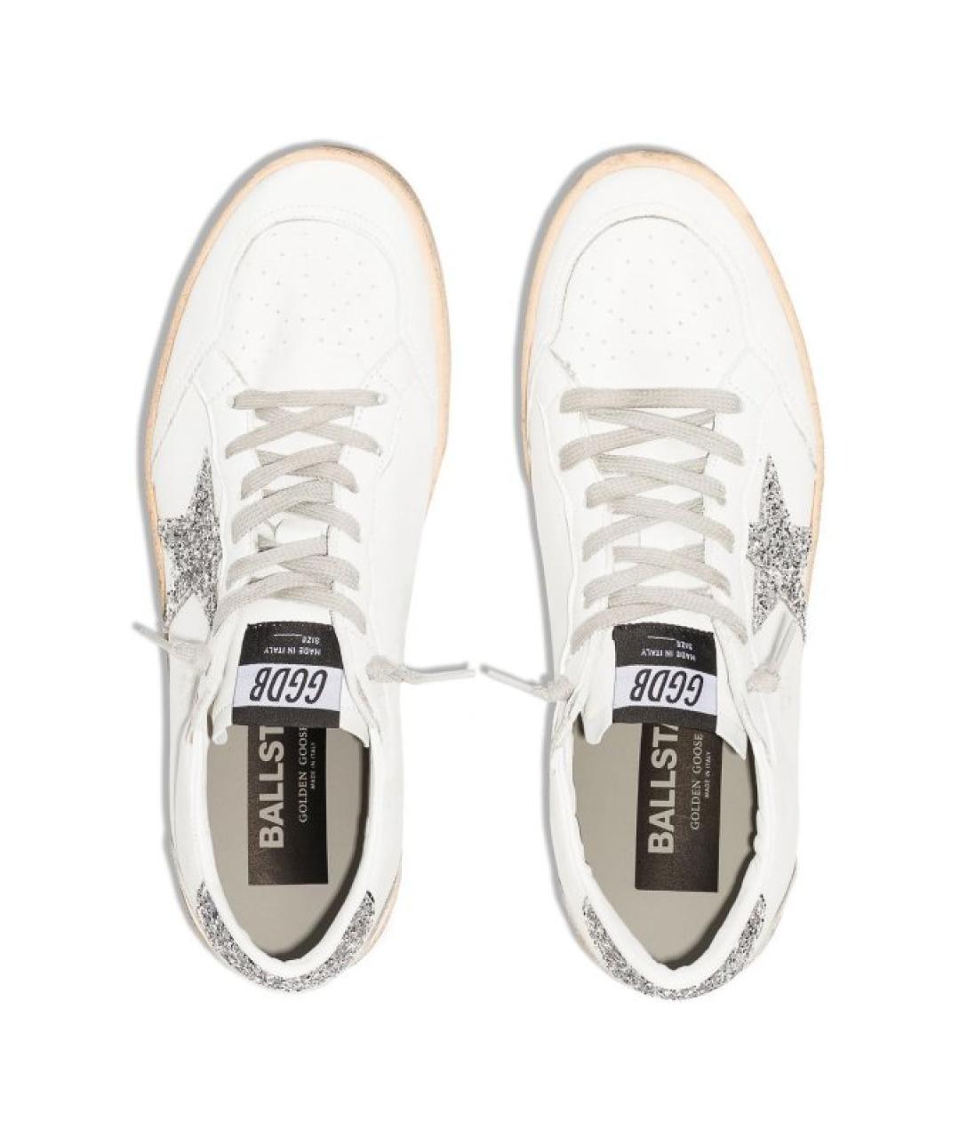 GOLDEN GOOSE Белые кожаные кеды, фото 2