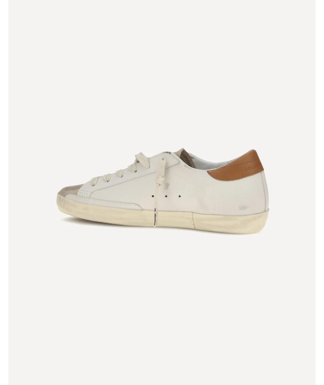 GOLDEN GOOSE Бежевые кожаные кеды, фото 3