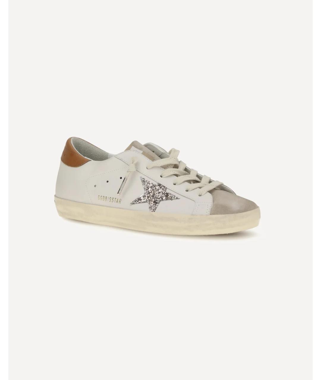 GOLDEN GOOSE Бежевые кожаные кеды, фото 2