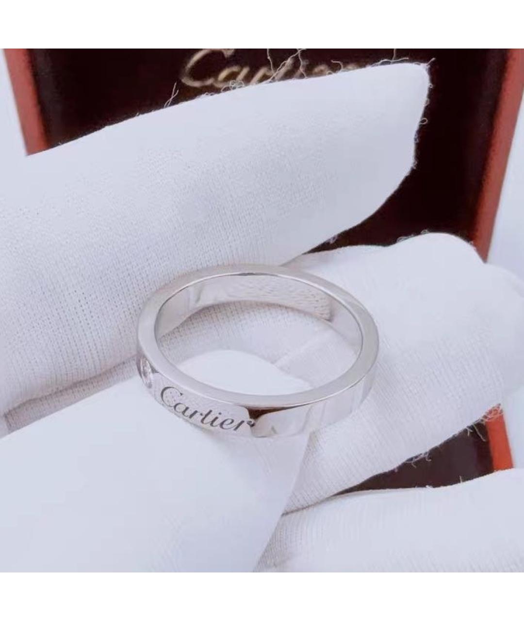 CARTIER Белое платиновое кольцо, фото 4