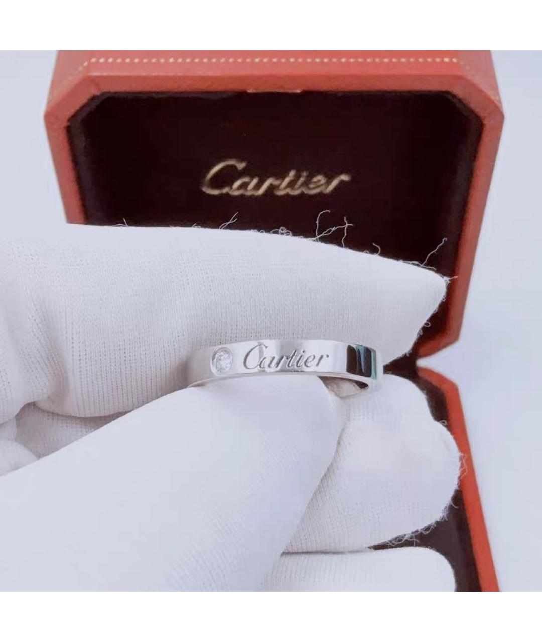 CARTIER Белое платиновое кольцо, фото 7