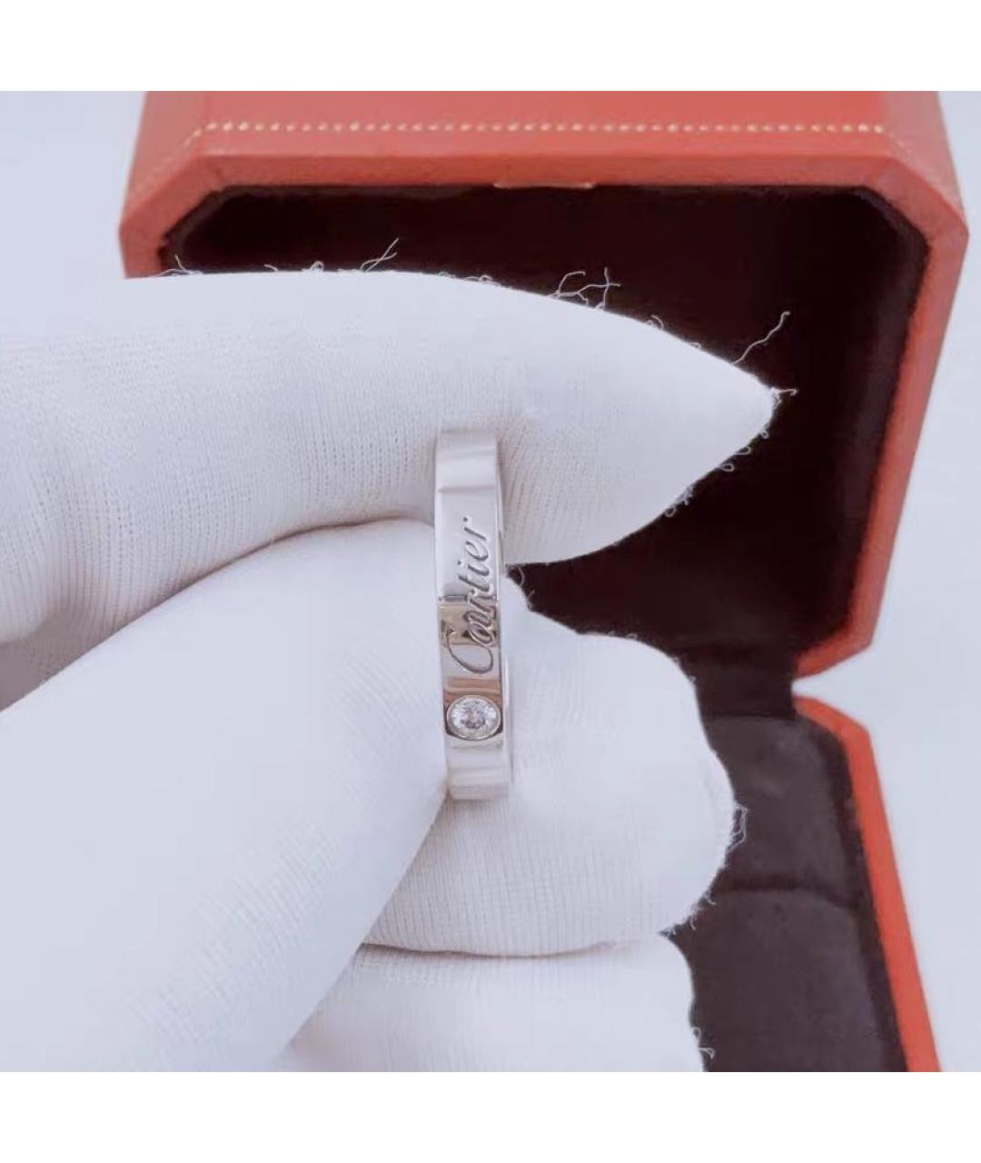 CARTIER Белое платиновое кольцо, фото 2