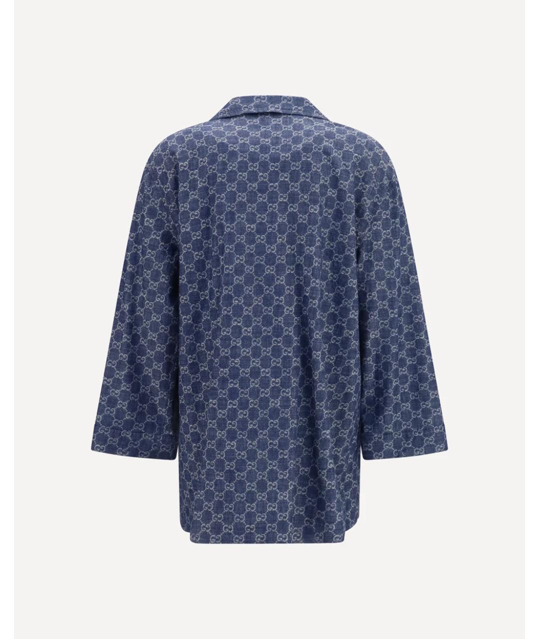 GUCCI Синяя хлопковая куртка, фото 2