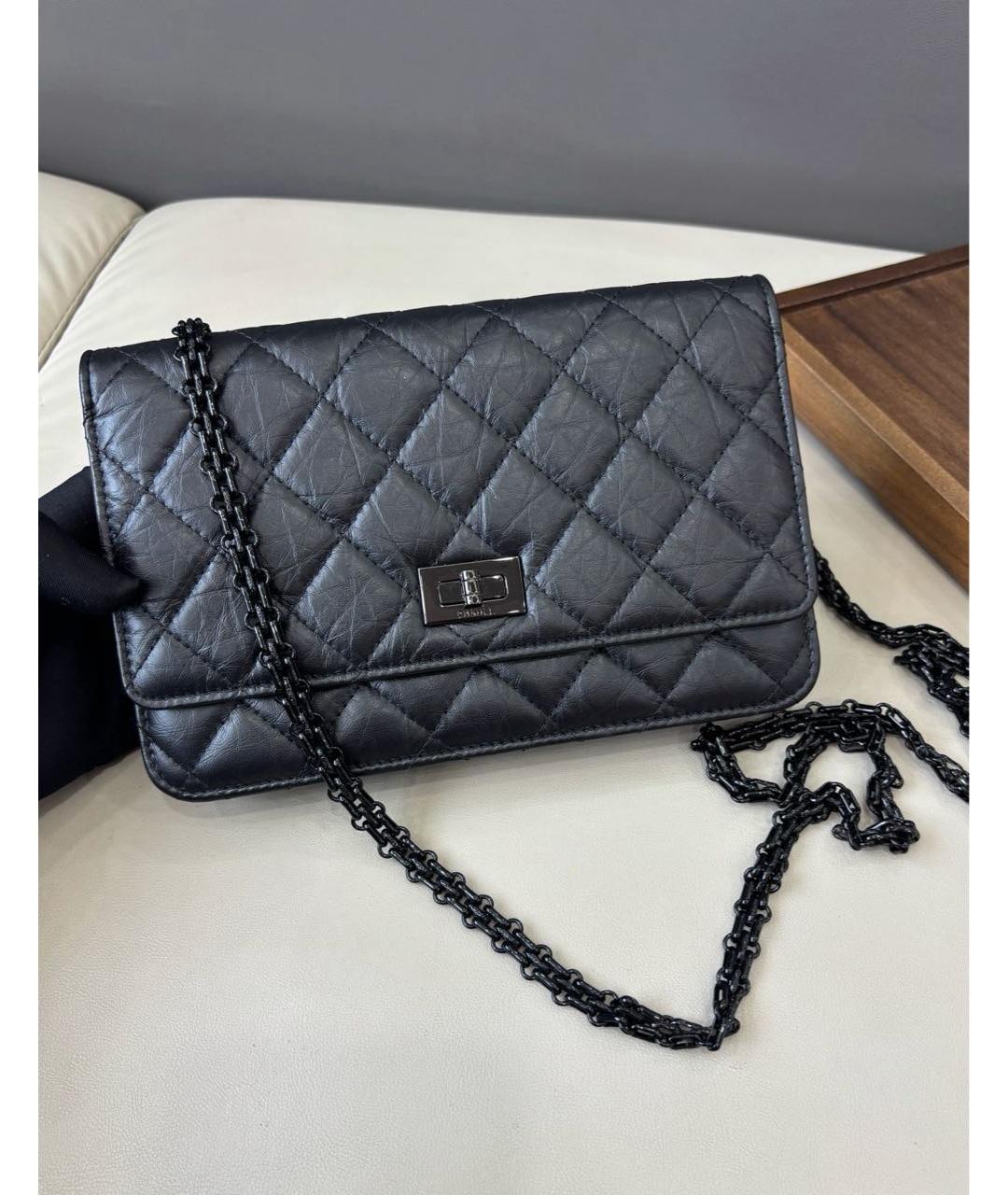 CHANEL Черная кожаная сумка через плечо, фото 8