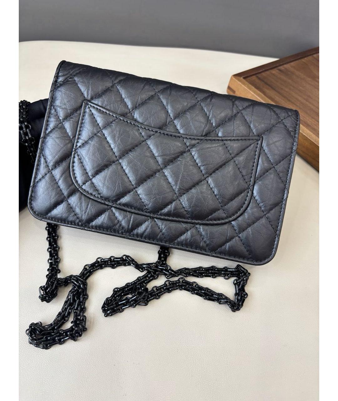 CHANEL Черная кожаная сумка через плечо, фото 3