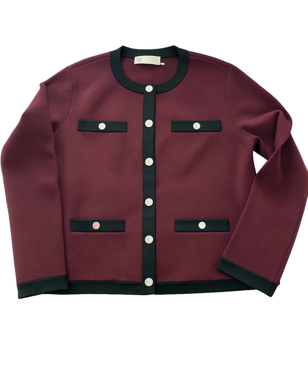 TORY BURCH Бордовый шерстяной кардиган, фото 4
