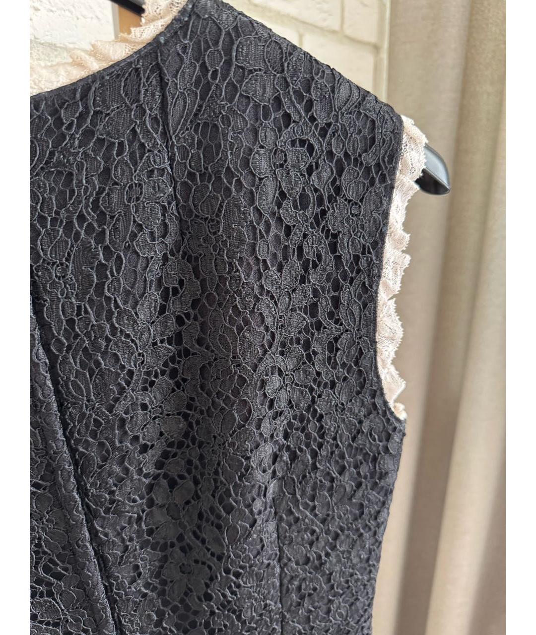 DOLCE&GABBANA Черное хлопковое повседневное платье, фото 3