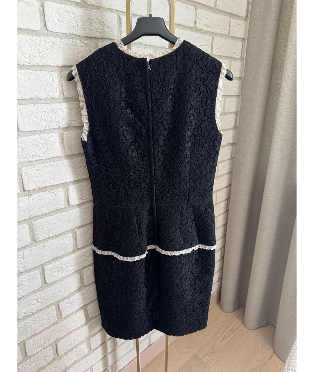 DOLCE&GABBANA Черное хлопковое повседневное платье, фото 2