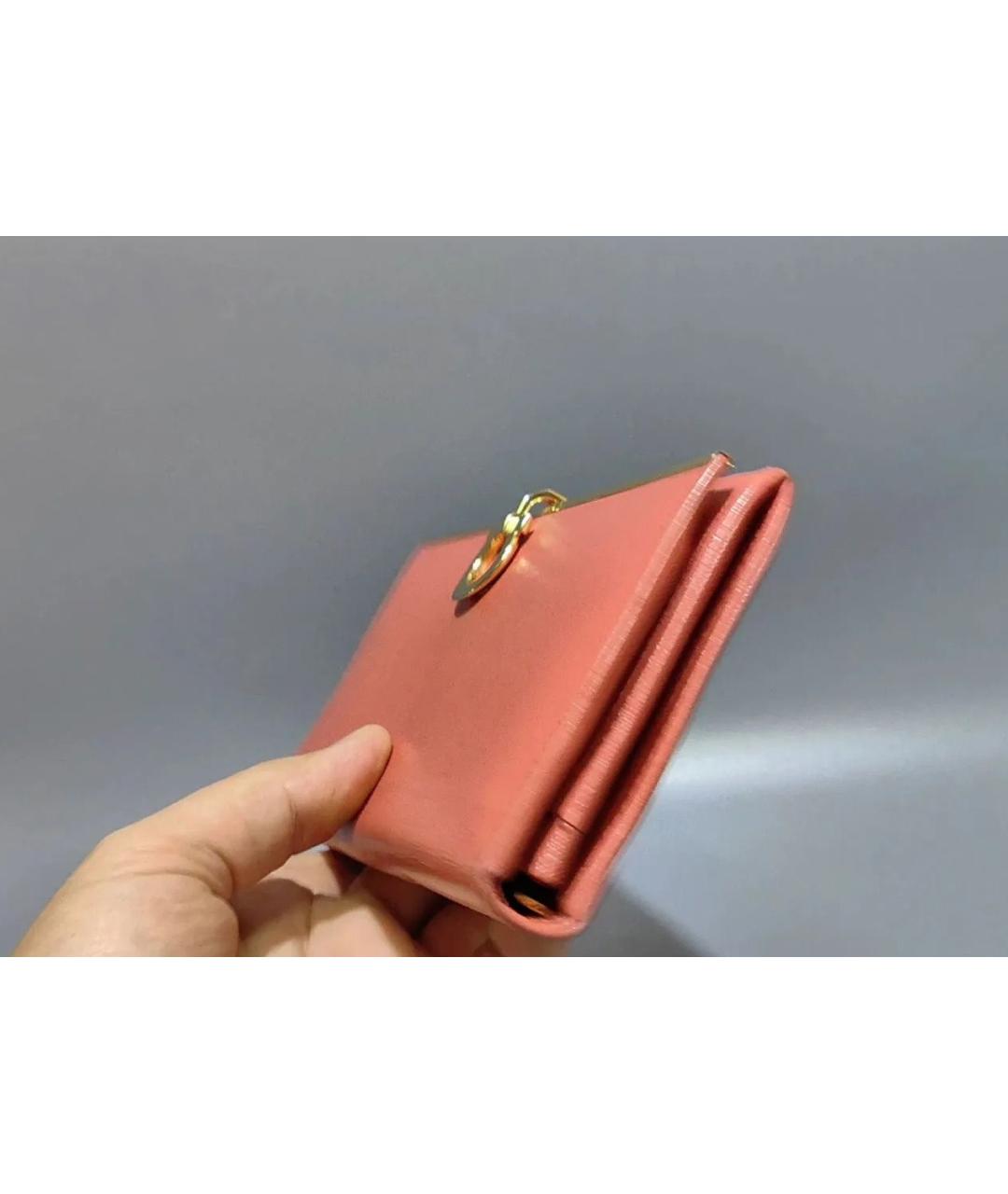 FERRAGAMO Коралловый кожаный кошелек, фото 4
