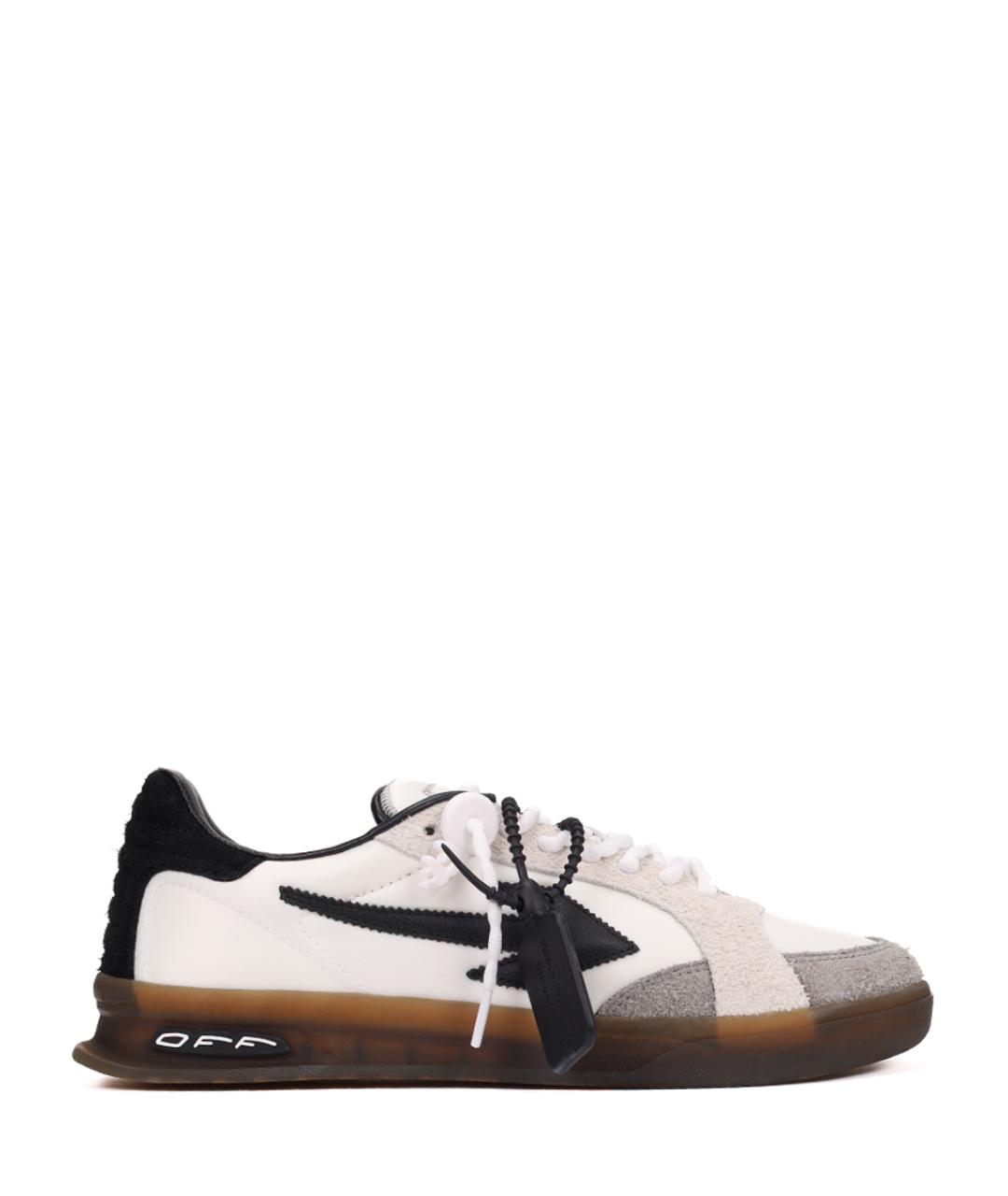 OFF-WHITE Бежевые низкие кроссовки / кеды, фото 1