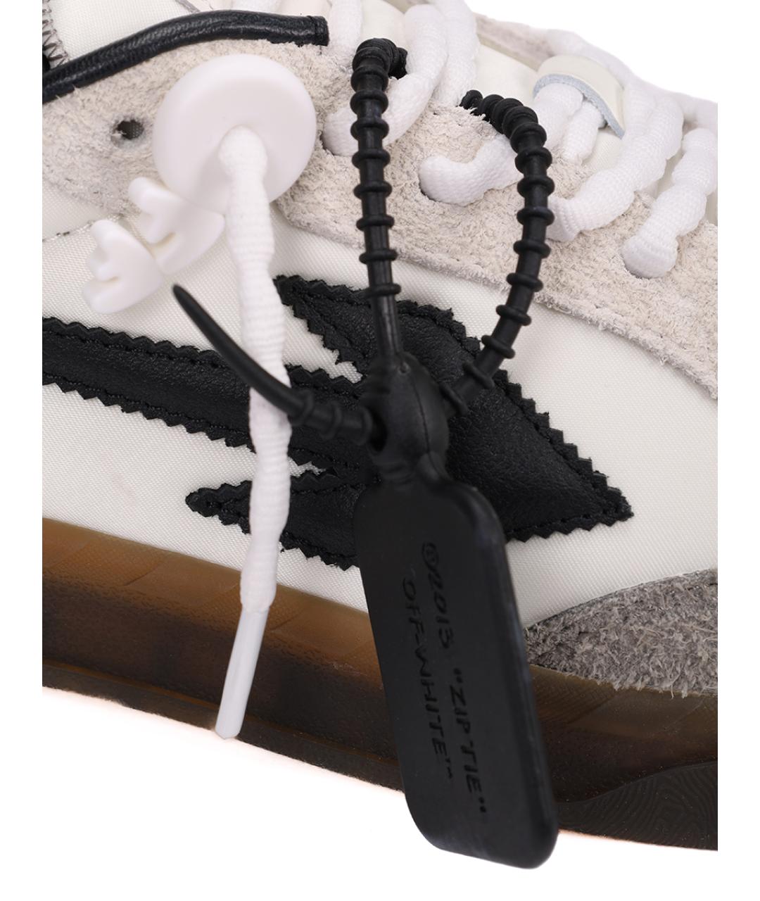 OFF-WHITE Бежевые низкие кроссовки / кеды, фото 5