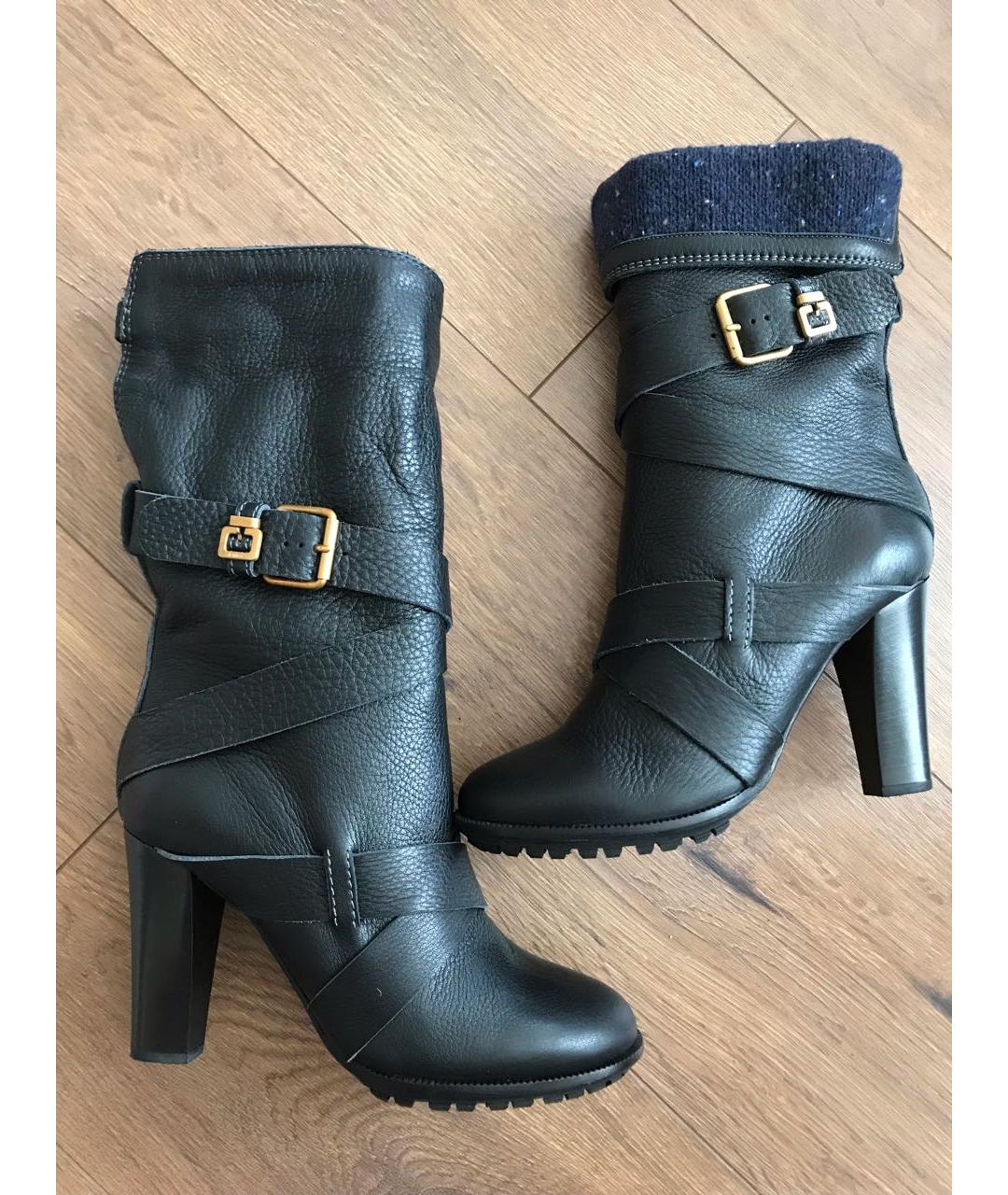 CHLOE Черные кожаные полусапоги, фото 2