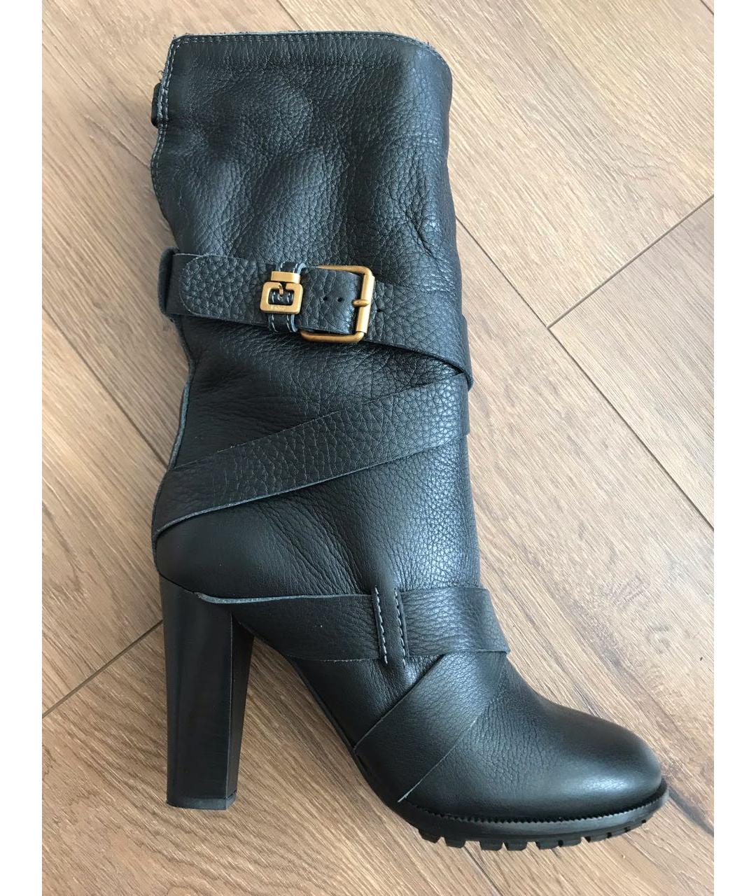 CHLOE Черные кожаные полусапоги, фото 9