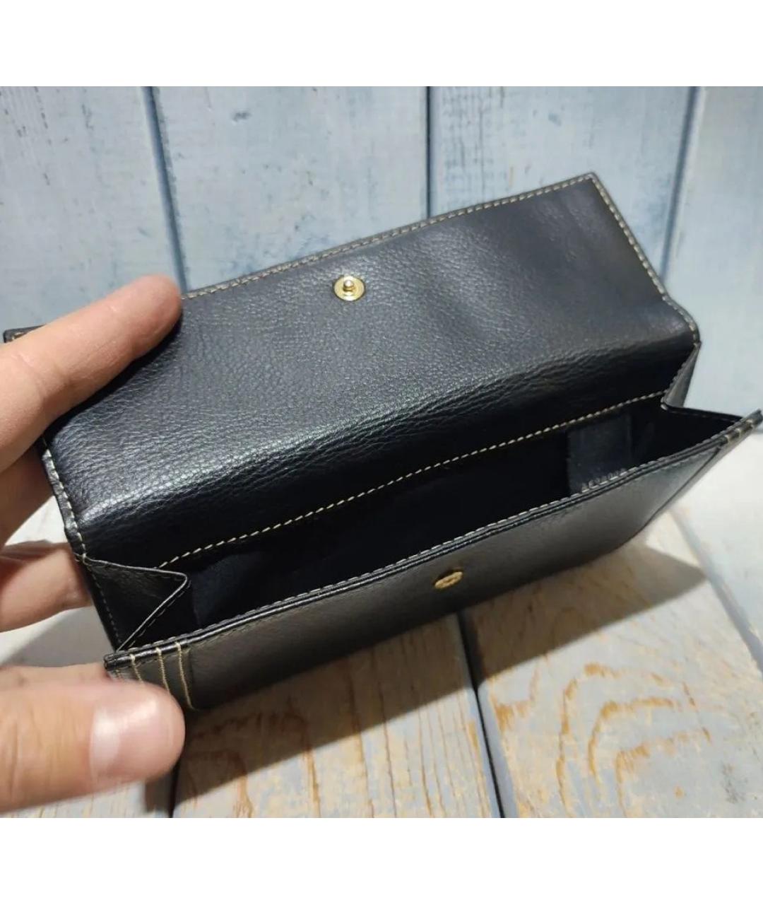 FENDI Черный кожаный кошелек, фото 6
