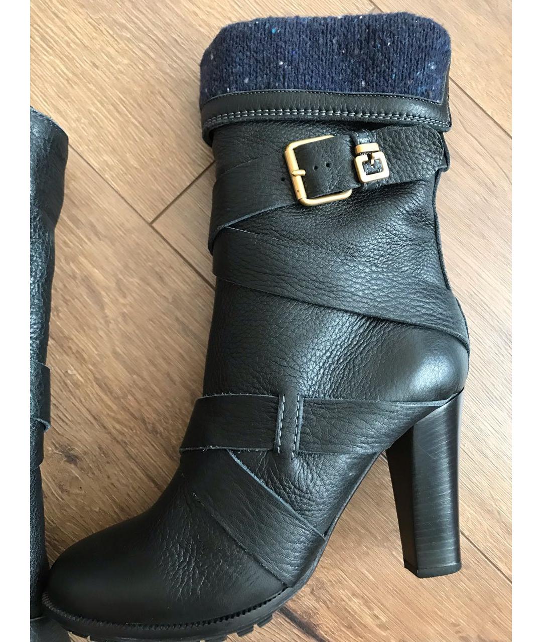 CHLOE Черные кожаные полусапоги, фото 3