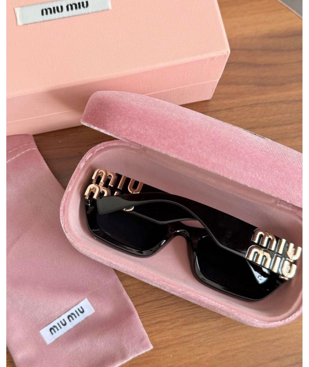 MIU MIU Черные солнцезащитные очки, фото 4
