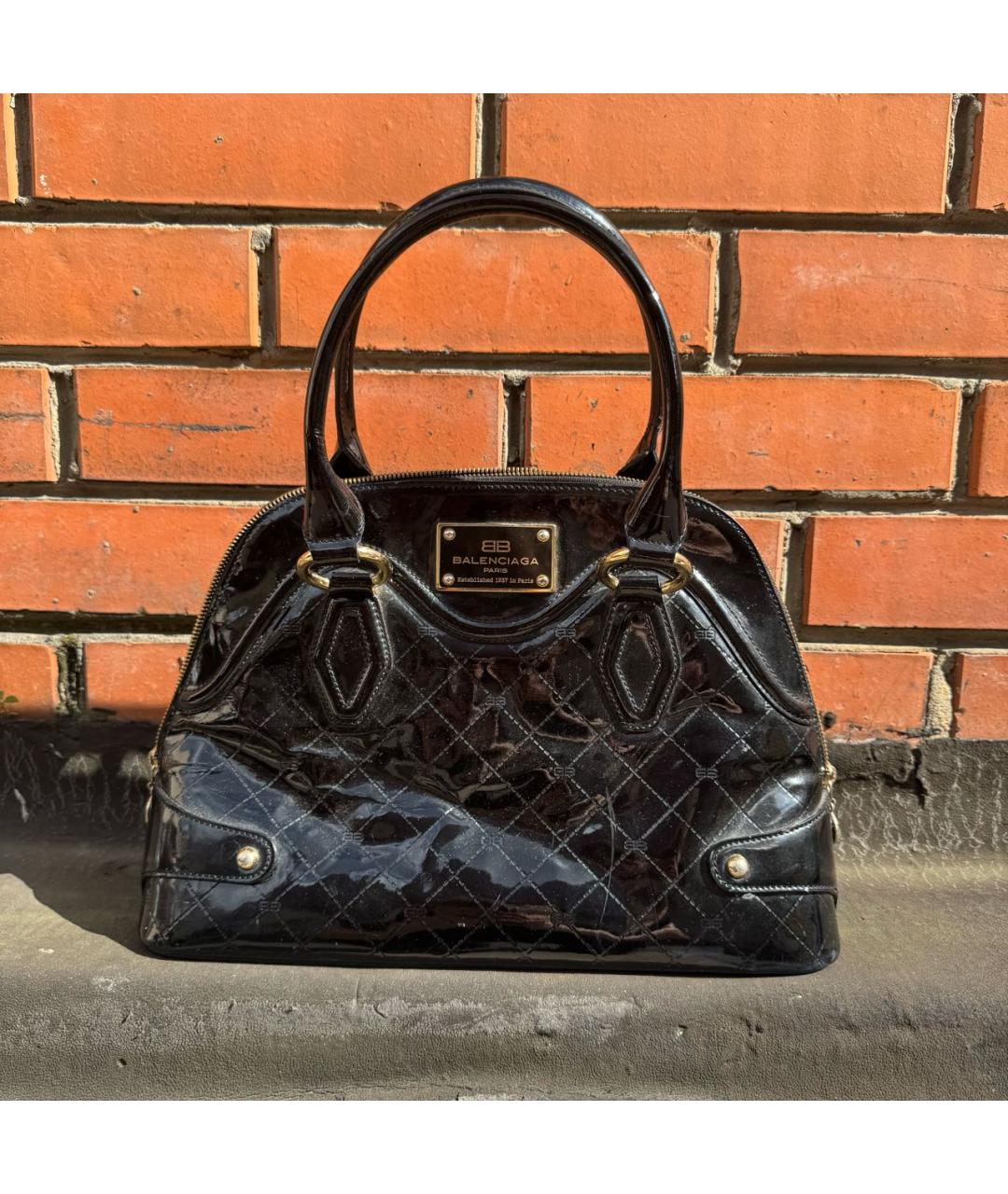 BALENCIAGA Черная сумка с короткими ручками, фото 4