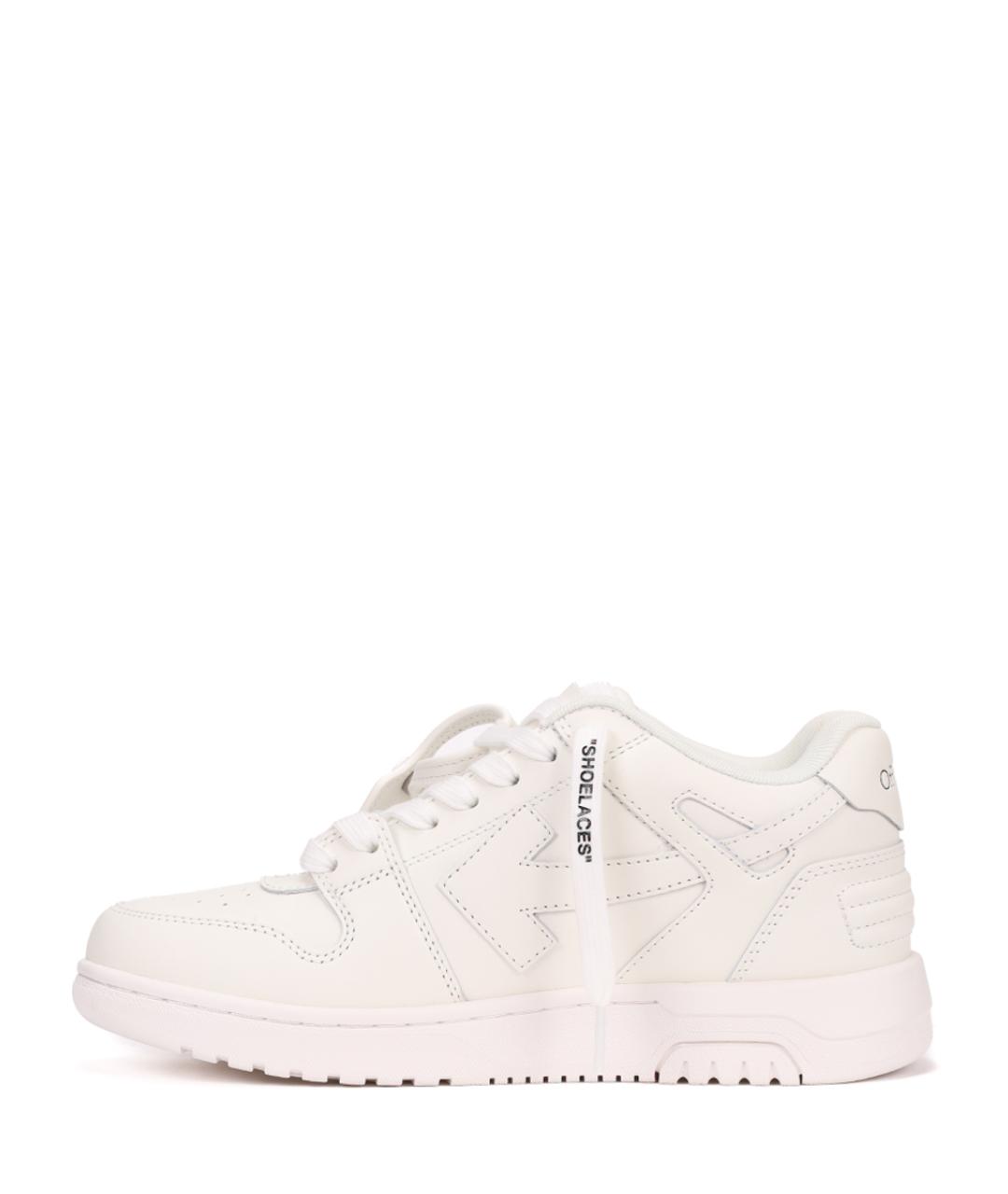 OFF-WHITE Белые кожаные кеды, фото 3