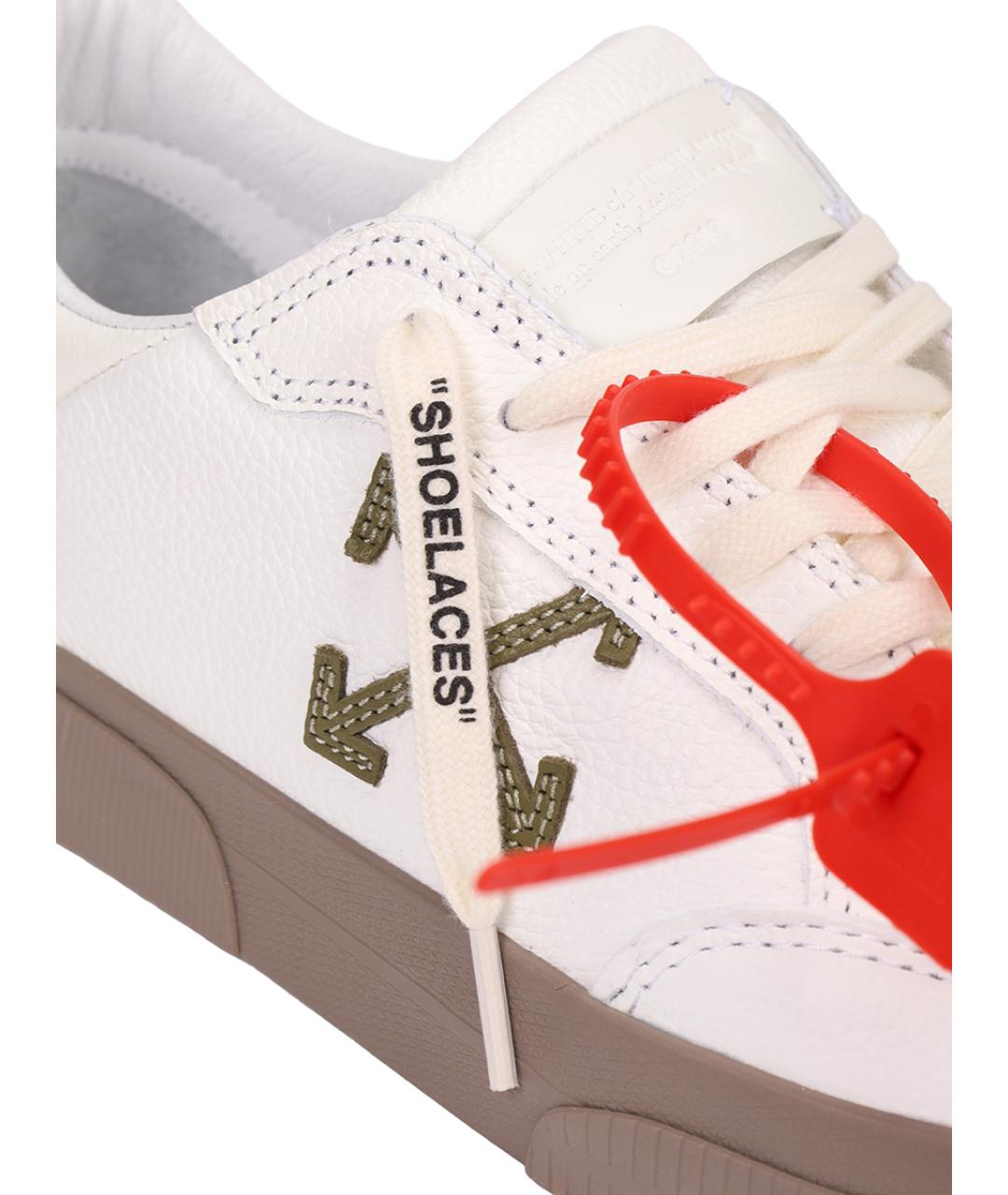 OFF-WHITE Белые кеды, фото 5
