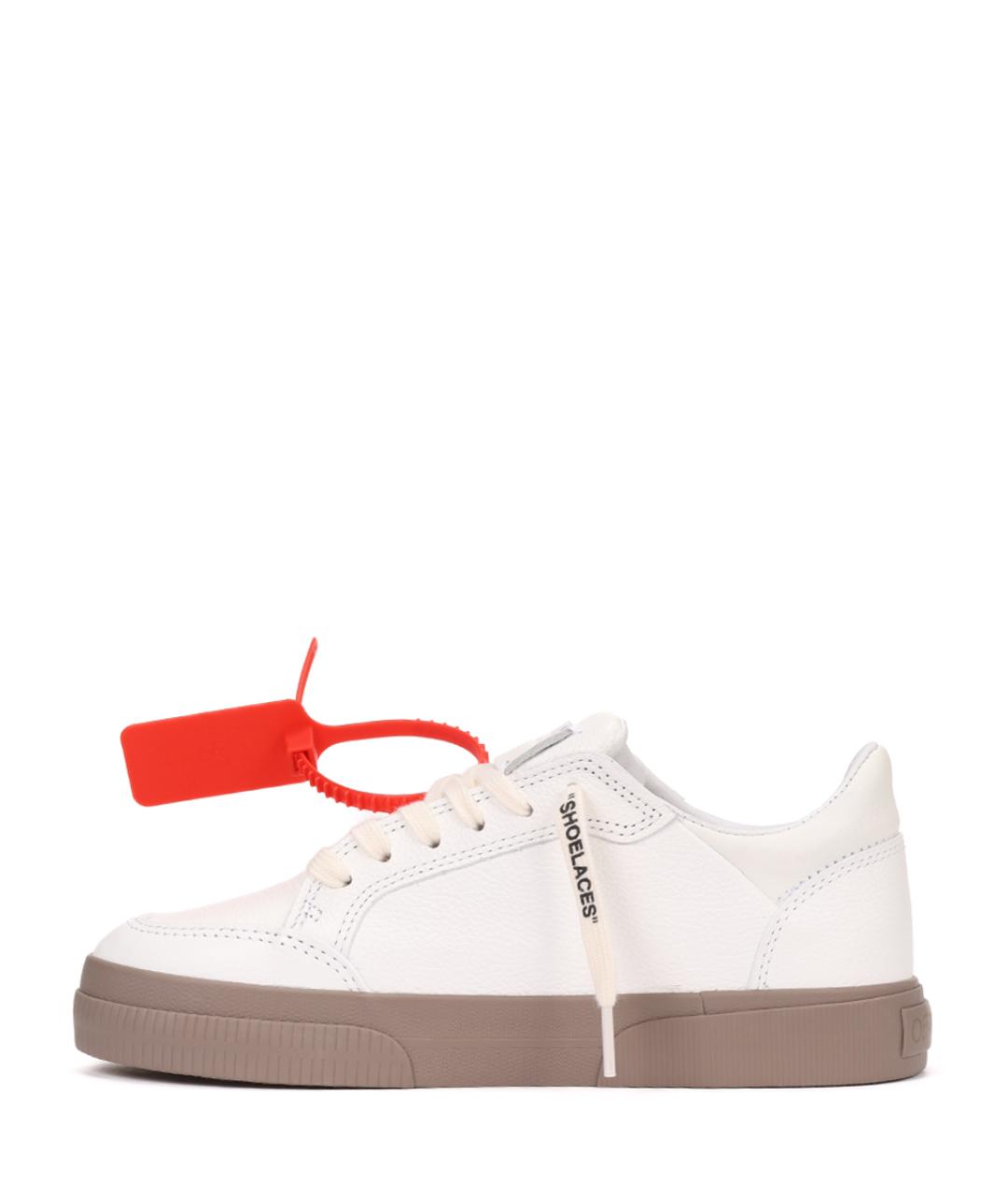 OFF-WHITE Белые кеды, фото 3